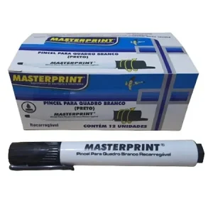 Pincel Quadro Branco Recarregável MP 619 Masterprint 12 unidades